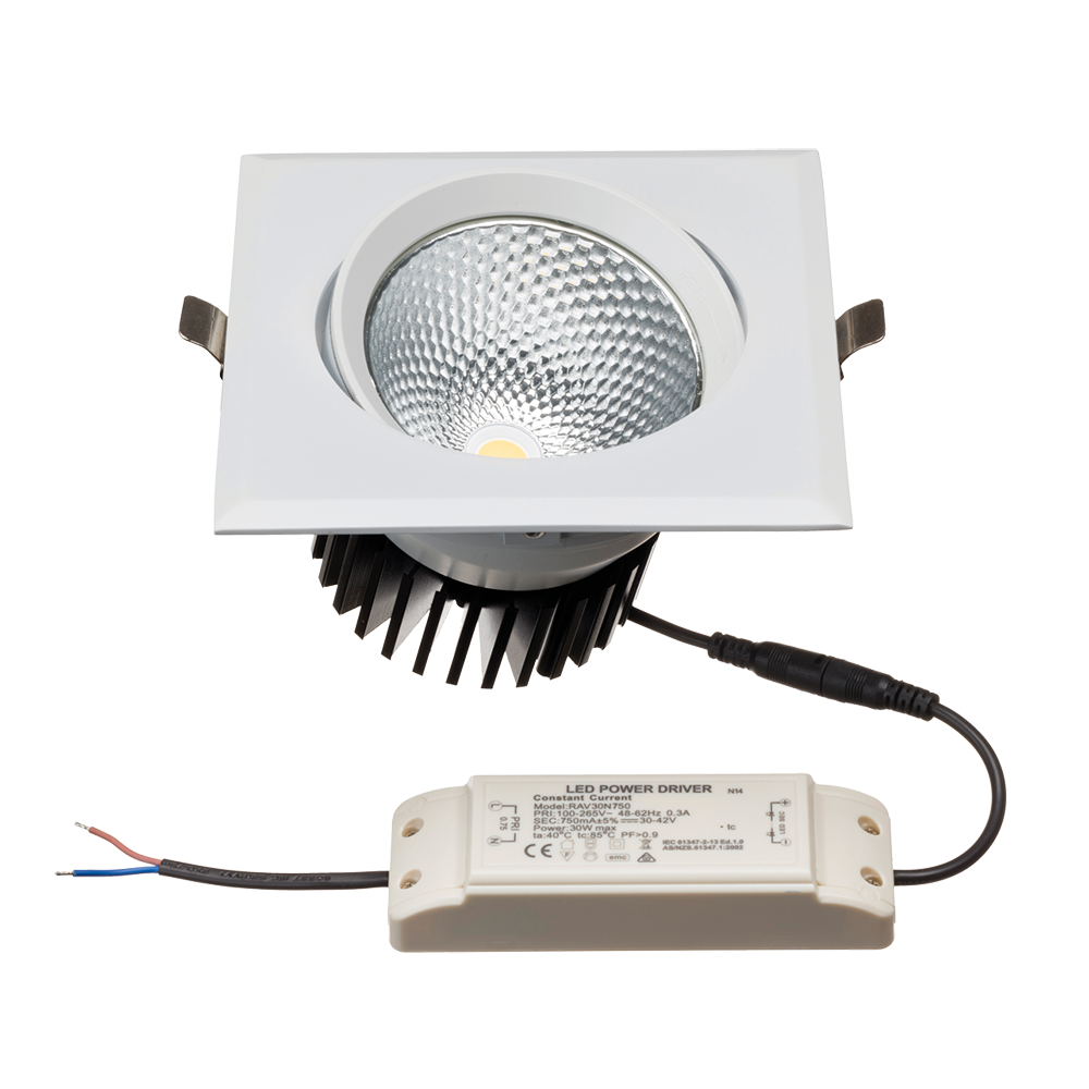 Red Arrow COBDLSRA30W-40 DLSRA Square Adjustable Downlight