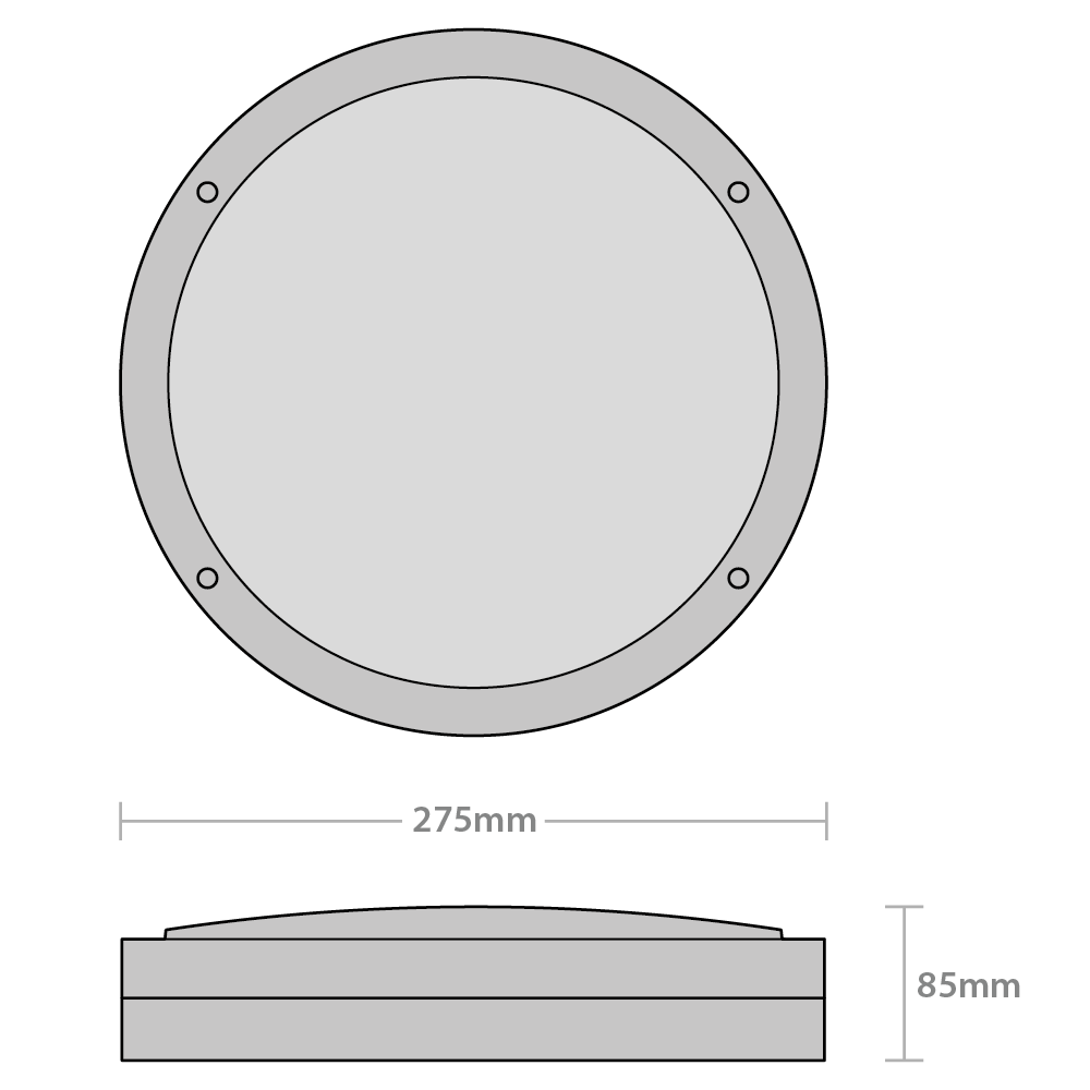 18W DBR Bulkhead with Emergency