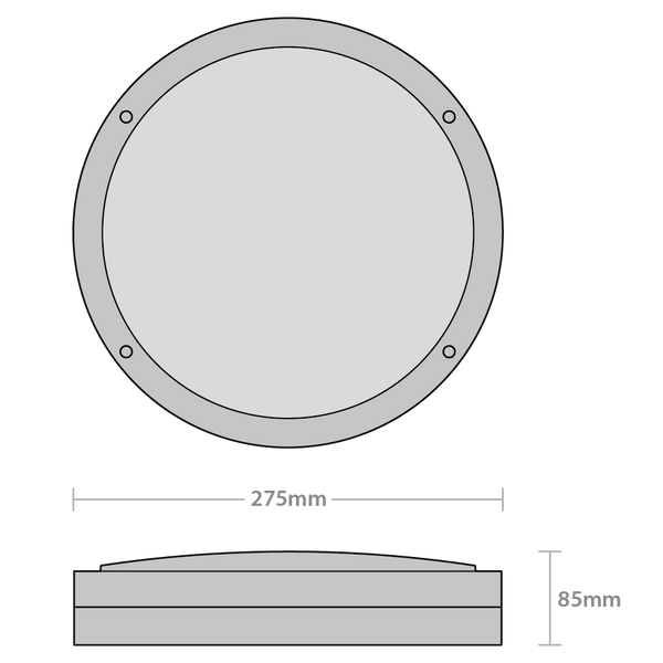 18W DBR Bulkhead with Emergency