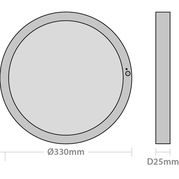Discus Max Wattage + CCT Selectable with PIR