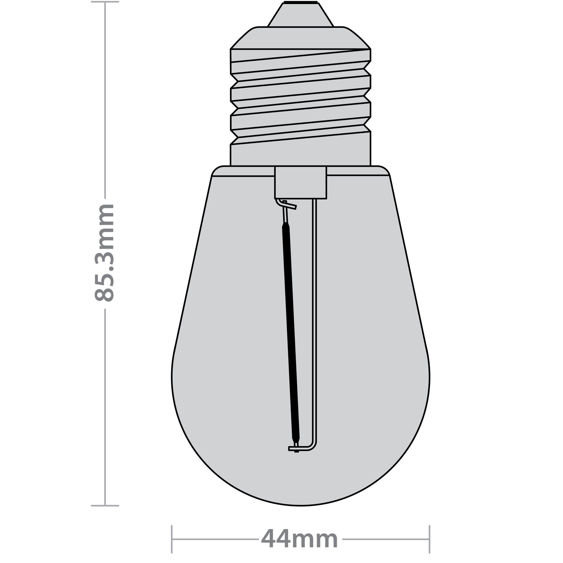 E27 S14 Shape 1W 2700K Lamps 16pcs (For OFK/15M)