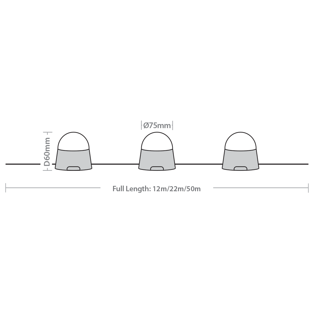 Festoon Kit Connectable 110V  10-Way 22m