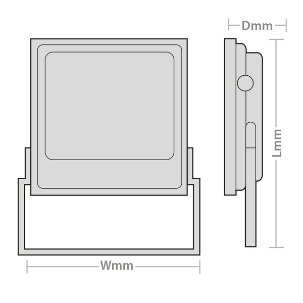 50W FLSMD Floodlight with PIR