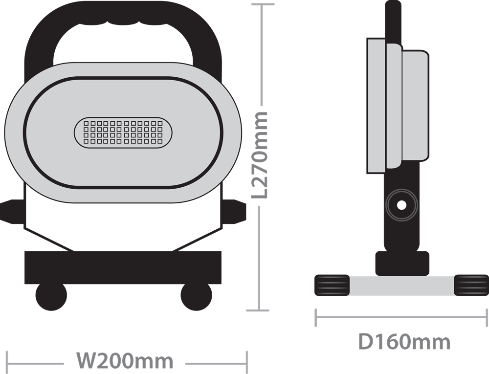 Garrison Tripod Work Light - Twin Head