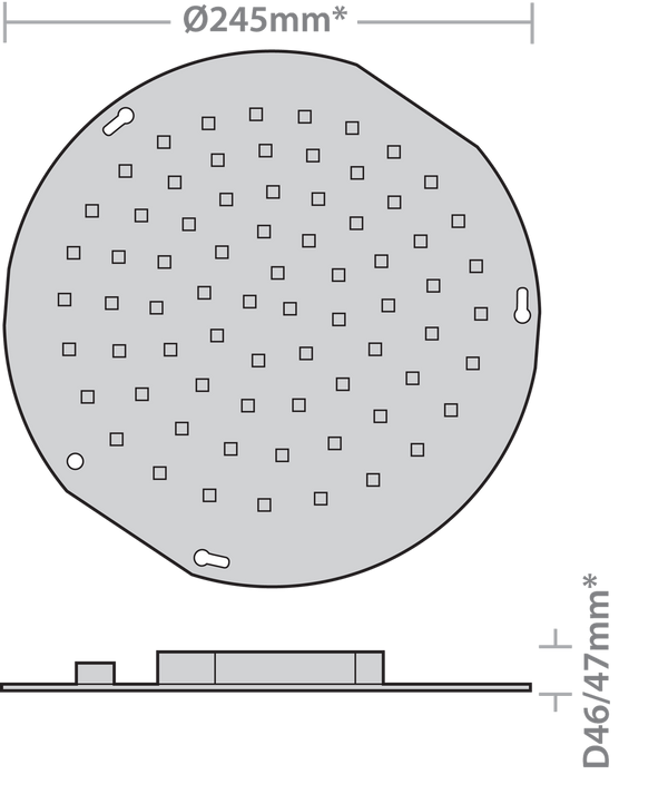 Circular Gear Tray 13W 3500K c/w M/W Sensor
