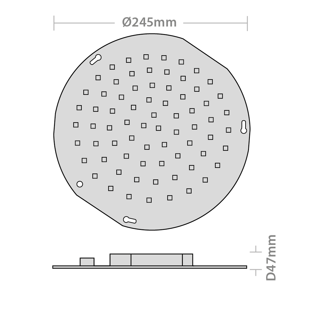 Red Arrow GTC13E-35 Circular Gear Tray 13W 3500K c/w 3HR Emergency