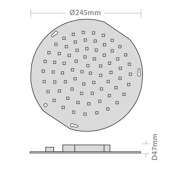 Circular Gear Tray 13W 3500K c/w M/W Sensor & 3HR EM