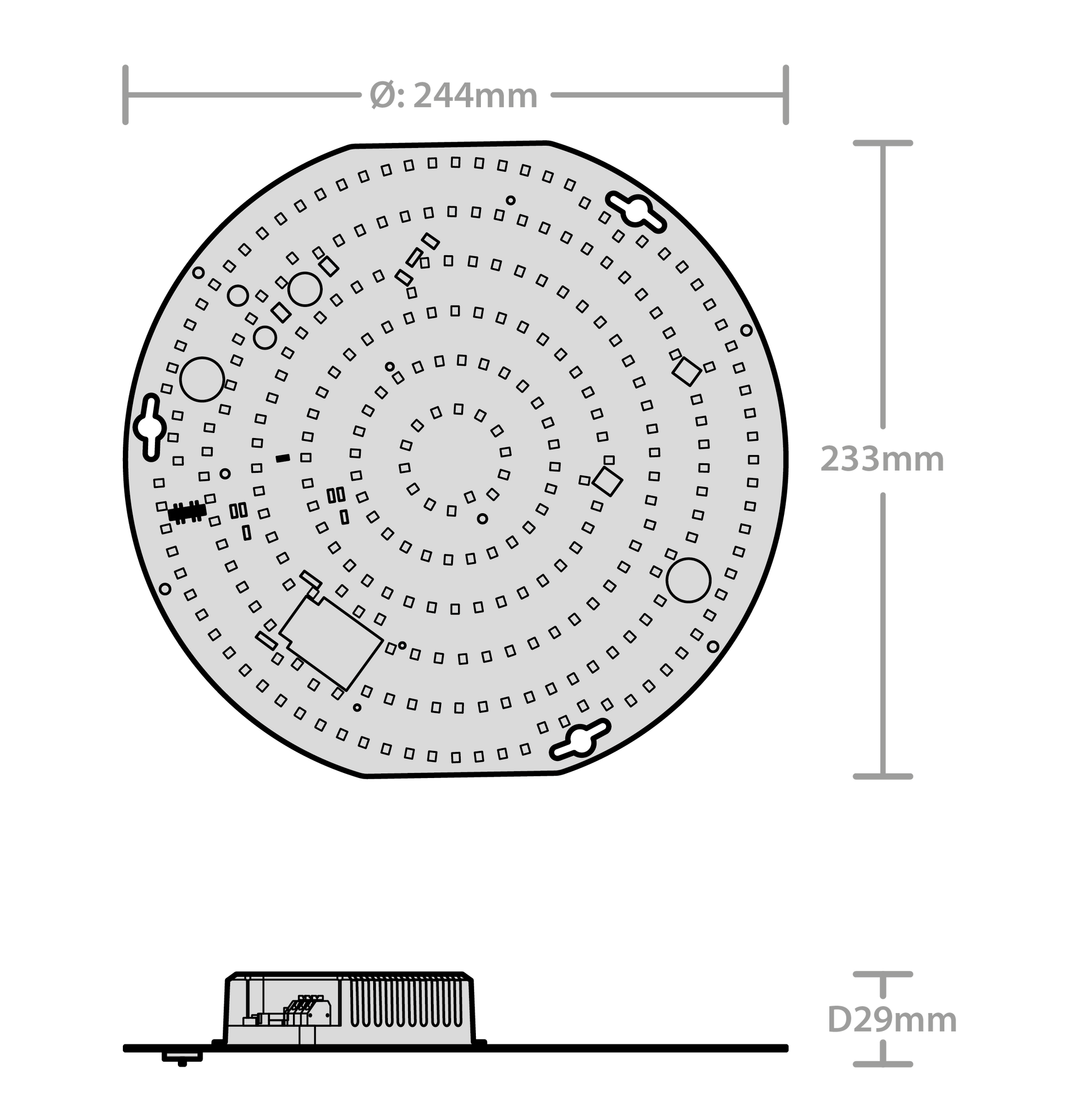 Red Arrow GTC18EVO-CCT Circular Gear Tray 9/14/18W 3CCT 3/4/6K Plug & Play