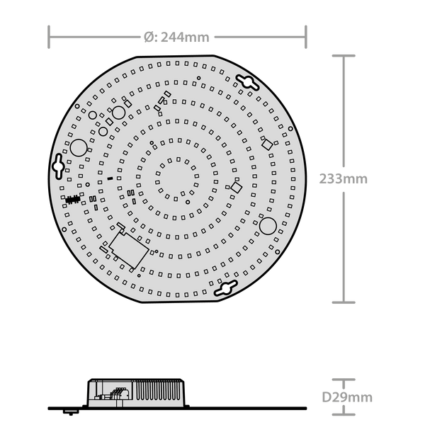 Circular Gear Tray 9/14/18W 3CCT 3/4/6K Plug & Play