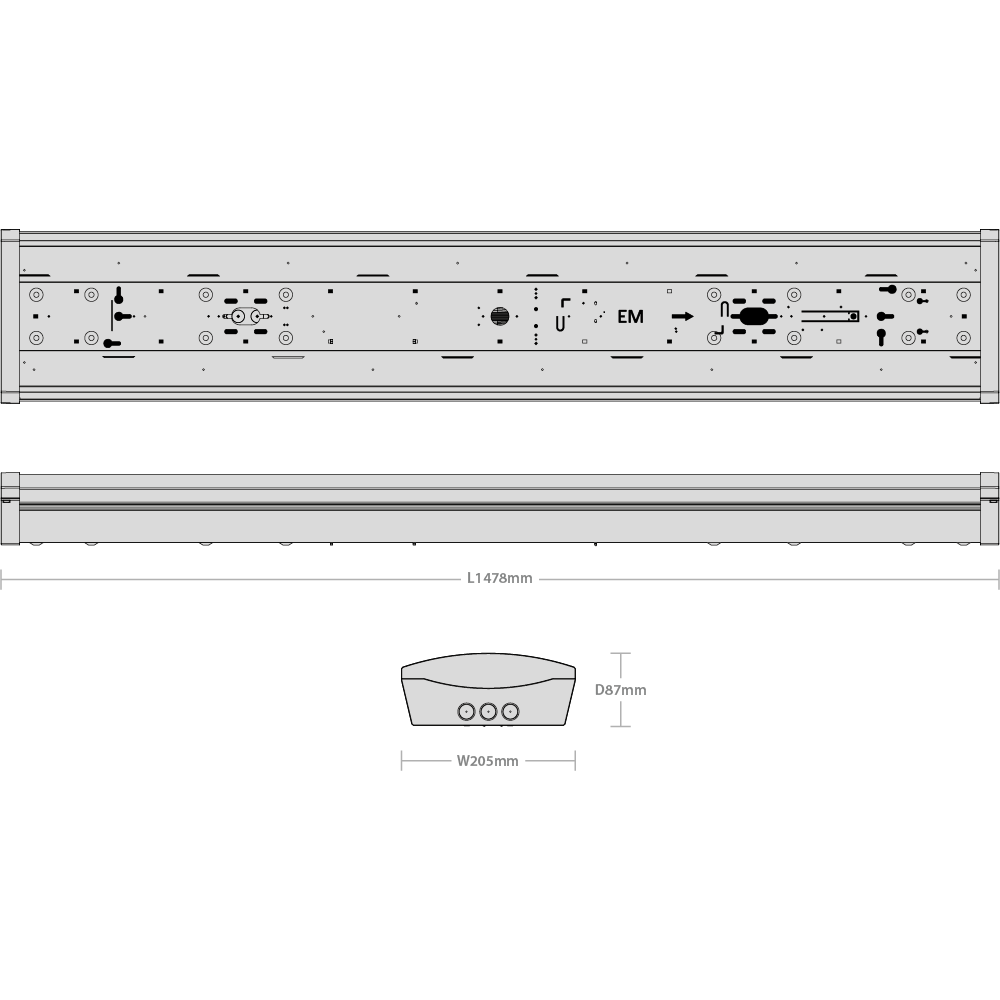 Red Arrow HAR5/32-58/3CCT Harvard Batten, 1500mm, 32-58W, 3 CCT