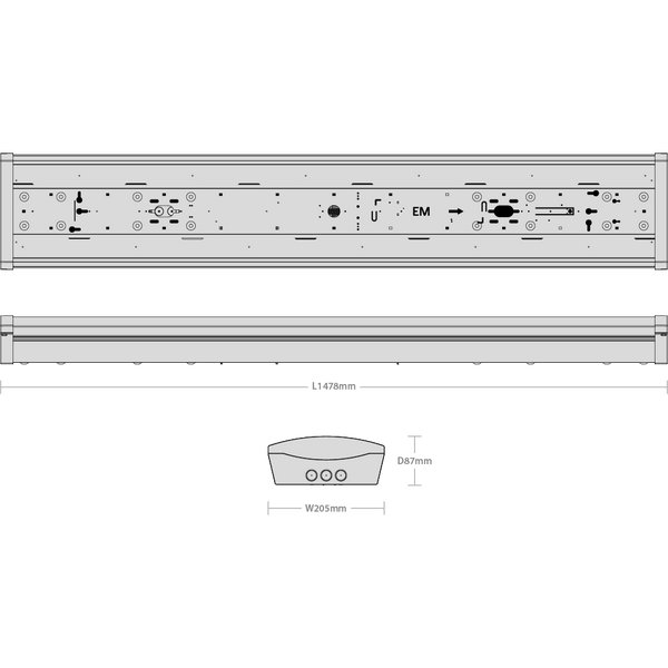 Red Arrow HAR5/32-58/3CCT Harvard Batten, 1500mm, 32-58W, 3 CCT