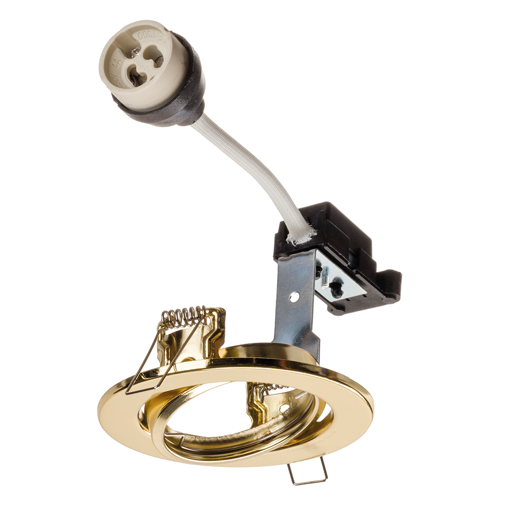 Red Arrow HS/TB Hoop GU10 Downlight Tilt Brass