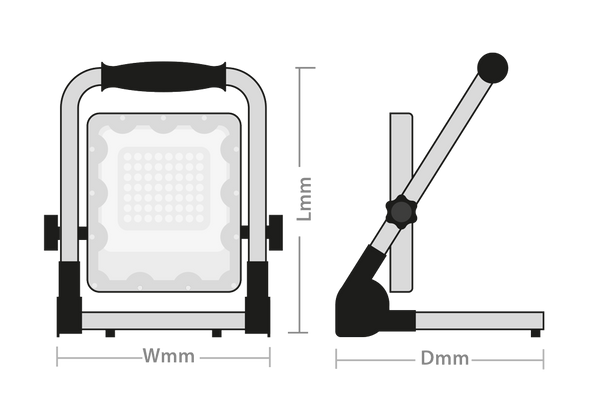 Red Arrow KRY10 Krypton Rechargeable Floodlight 10W 110V