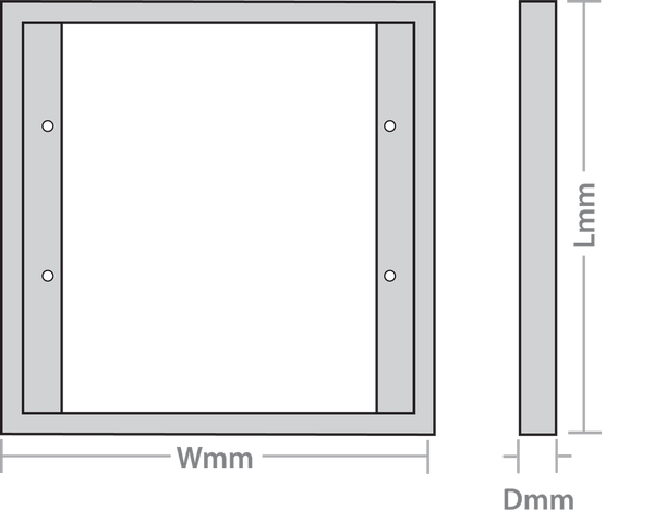 Red Arrow LEDP-SMKW Razor Surface Mounting Kit 600mm x 600mm