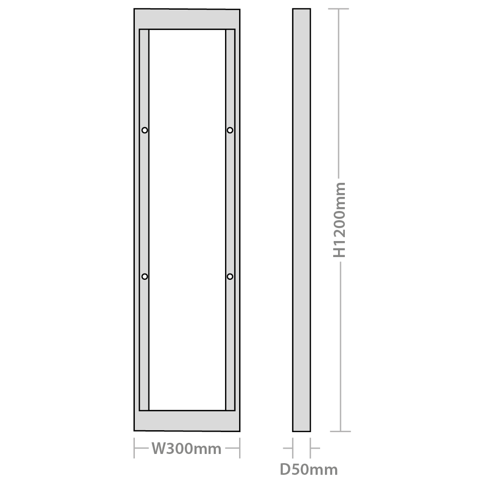Razor Surface Mounting Kit 300mm x 1200mm