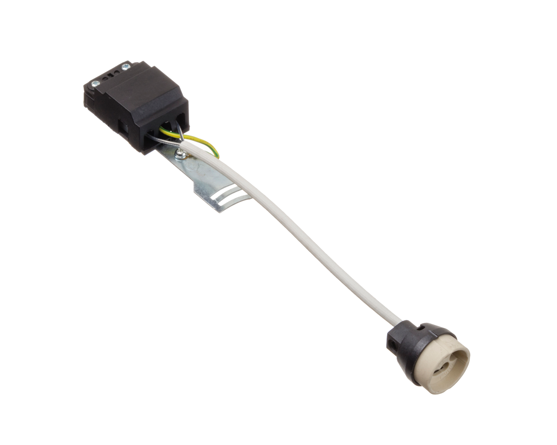 GZ10/ GU10 Lamp Holder with Stirrup & Terminal Block