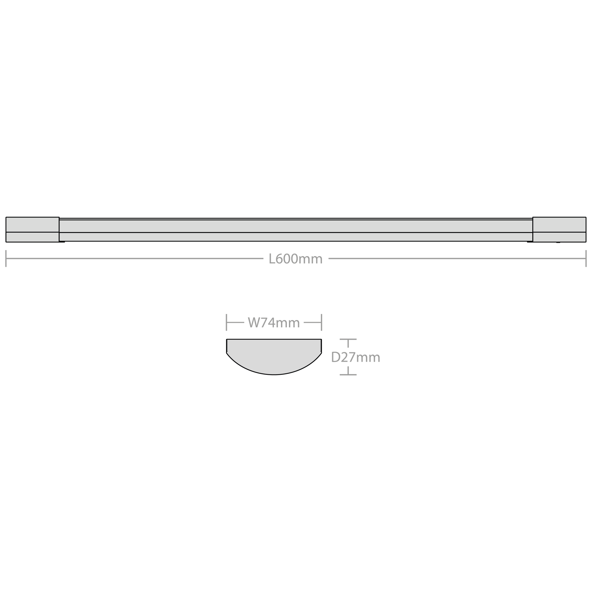 Linear II LED Slim Batten 600mm