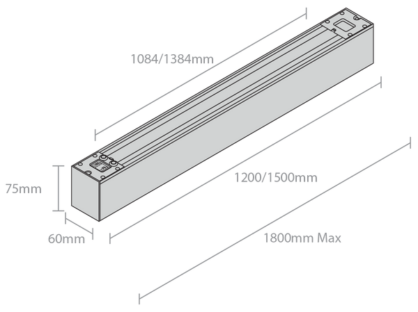 Laser Linear 1200mm 4800lm 40W Black DALI