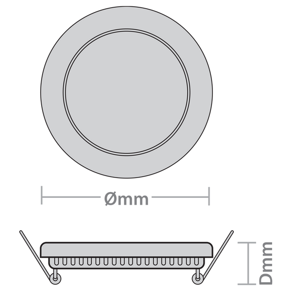 Orbit Circular Downlight 12W 3000K