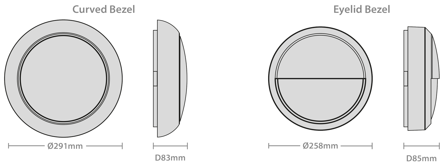 Polo Combi 230V 13W IP65 Multi-Use Bulkhead with Selectable Wattage and CCT, Multiple Trims, Microwave sensor and 3h Maintained Emergency