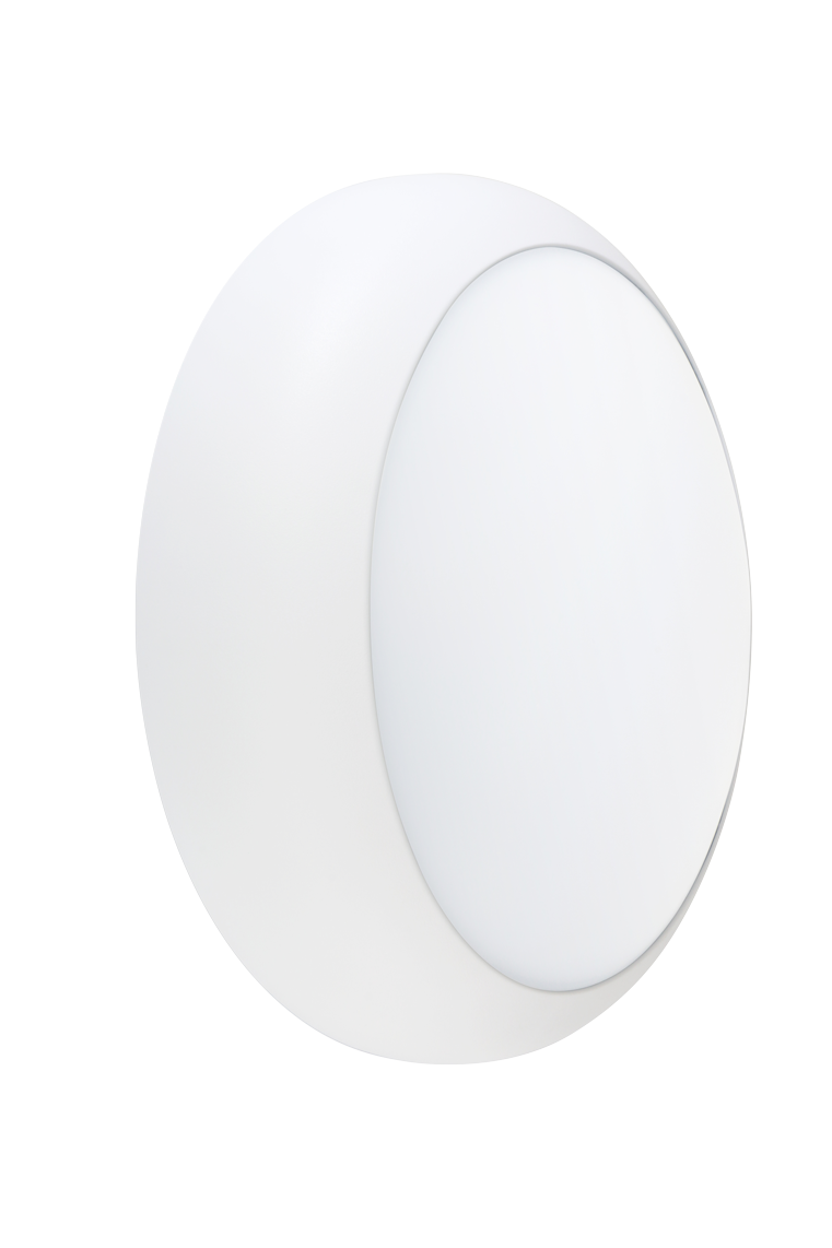 Red Arrow PLT18/CCT/EM/WB Platinum HO Bulkhead 18W 3000/4000/6000K c/w 3Hr Emergency White Bezel