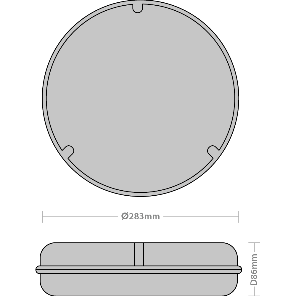 Red Arrow RBR/W Robust Circular Bulkhead Body (Use GTC Trays)