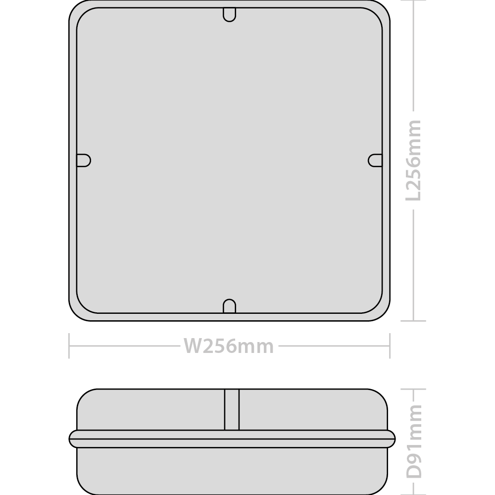 Red Arrow RBS/B Robust Square Bulkhead Body (Use GTS Trays)
