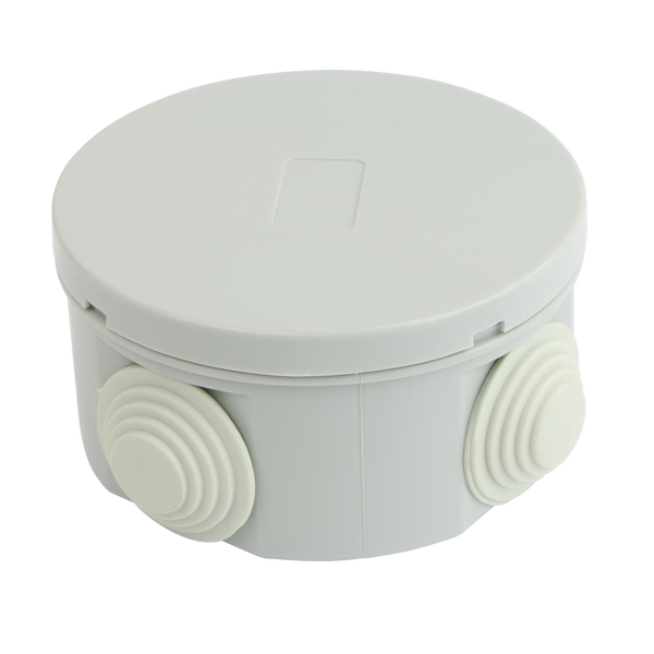 Red Arrow RSJBR80 Junction Box Round 80x40mm IP44 with 4 knockouts