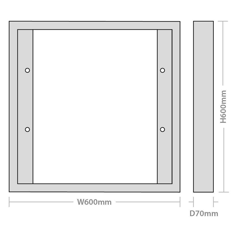 Rhombus Surface Mounting Kit 600mm x 600mm
