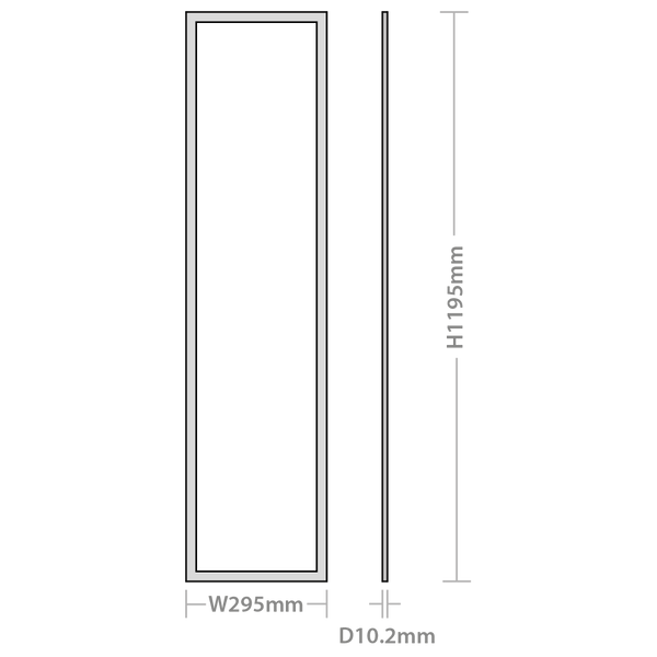 Razor Edge Lit Panel 1195x295 36W 6000K 3600lm