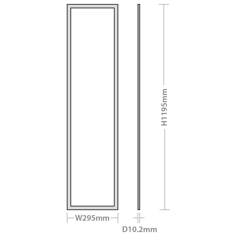 Razor Edge Lit Panel 1195x295 36W 4000K 3600lm