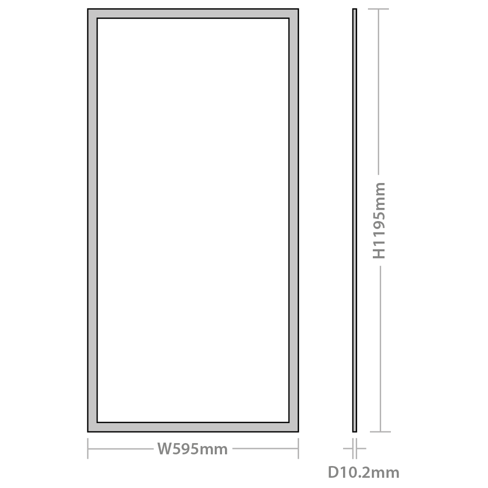 Razor Edge Lit Panel 1195x595 50W 6000K 6000lm