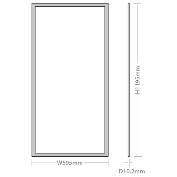 Razor Edge Lit Panel 1195x595 50W 6000K 6000lm