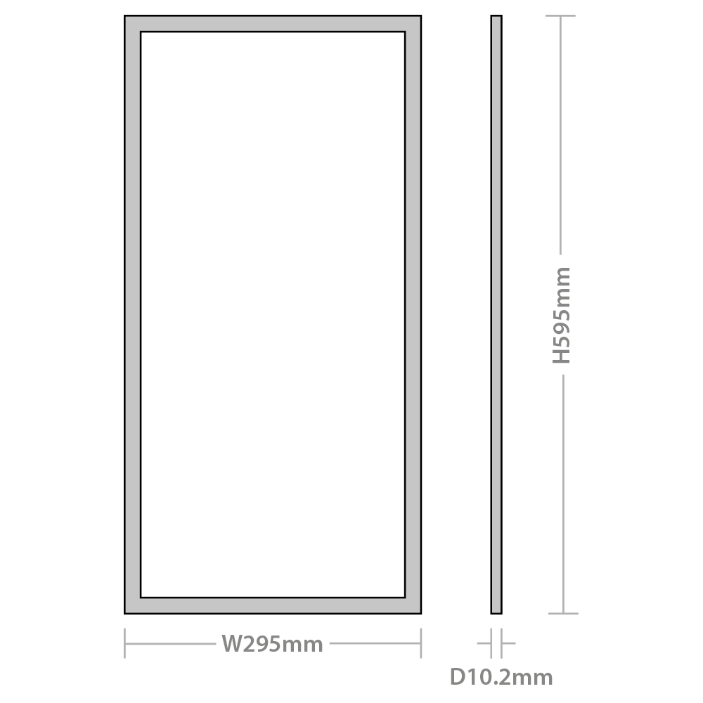 Razor Edge Lit Panel 595x295 26W 4000K 2600lm