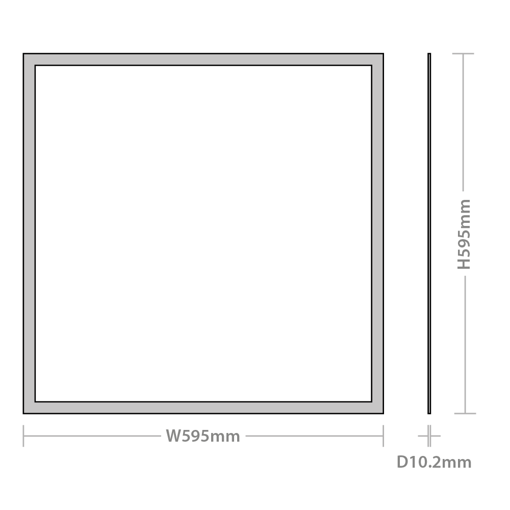 Razor Edge Lit Panel 595x595 36W 4000K 3600lm