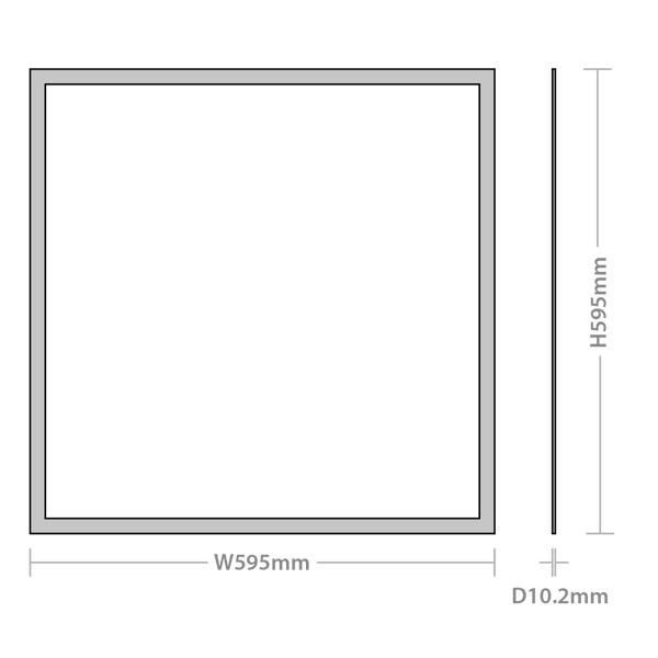 Razor Edge Lit Panel 595x595 36W 3000K 3600lm