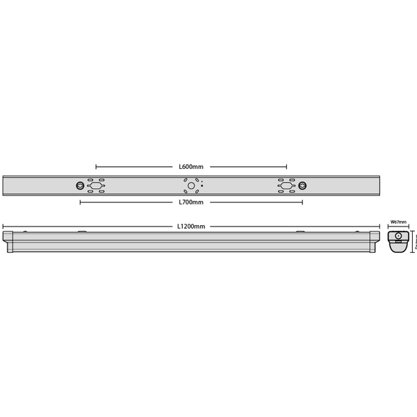 Sabre Batten 1200mm 5200lm 3CCT and 3HR EM