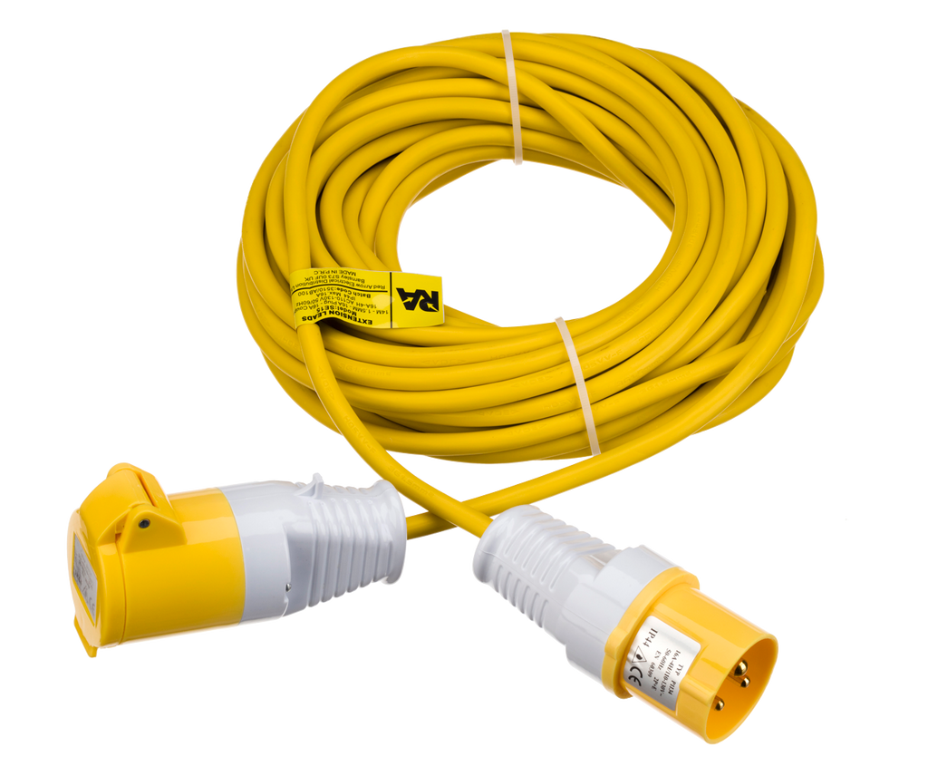 110V Extension Cable 14m c/w plug & coupler