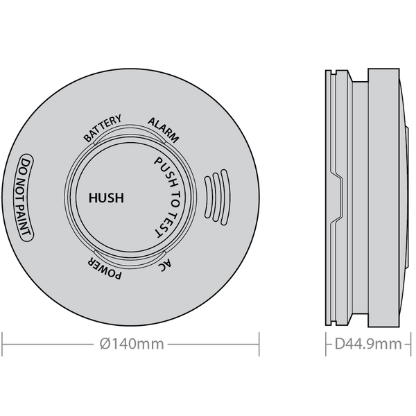 Red Arrow SHC-WIR-SM Mains Operated Smoke Alarm 5yr Replaceable RF/Wired