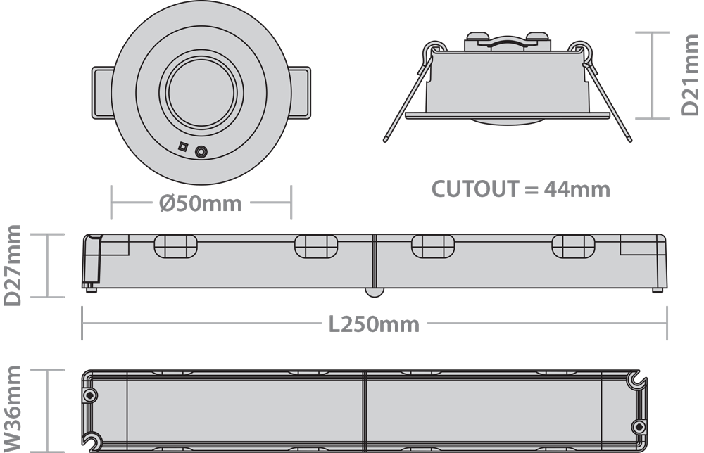 Sentinel Pro Recessed Emergency NM Area & Escape Lens