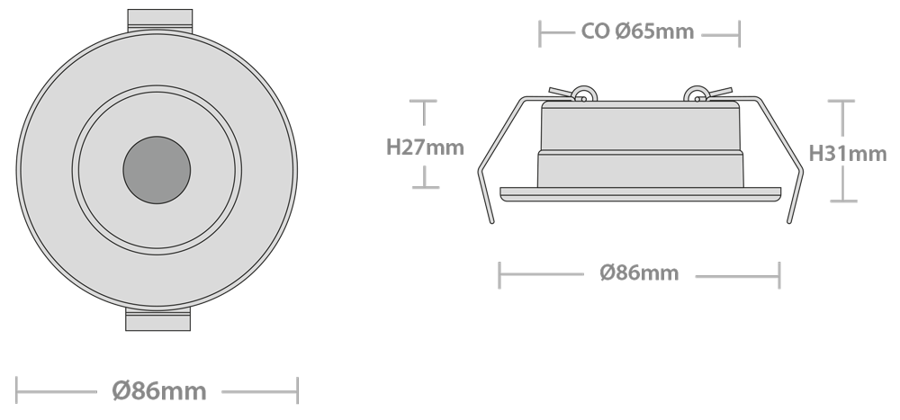 Red Arrow SSM/W Stellar Smart FR Downlight IP65 White 6W App Control