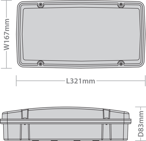 Vanguard Maxi NM Bulkhead 1500lm 3Hr IP65