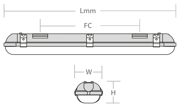 Red Arrow WG22 Weatherguard for 2 x 600mm LED Tubes