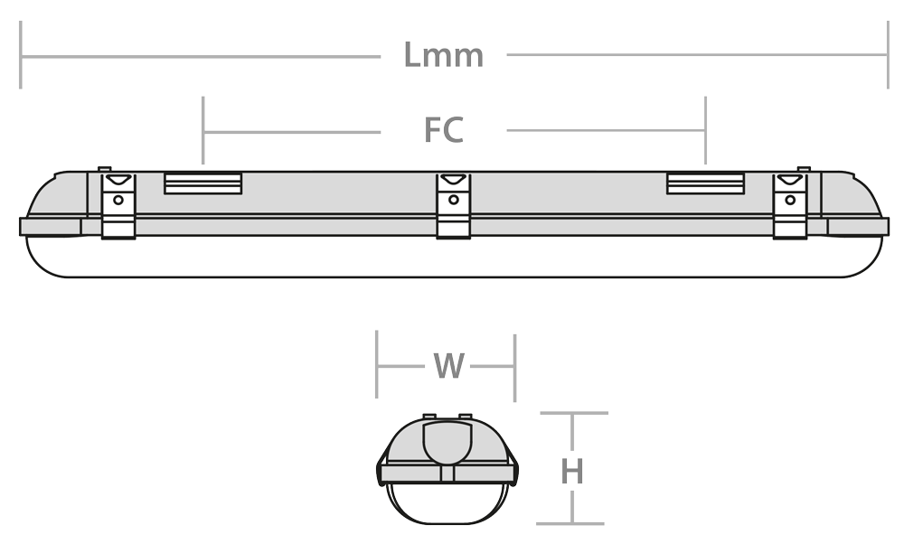 Red Arrow WG52 Weatherguard for 2 x 1500mm LED Tubes