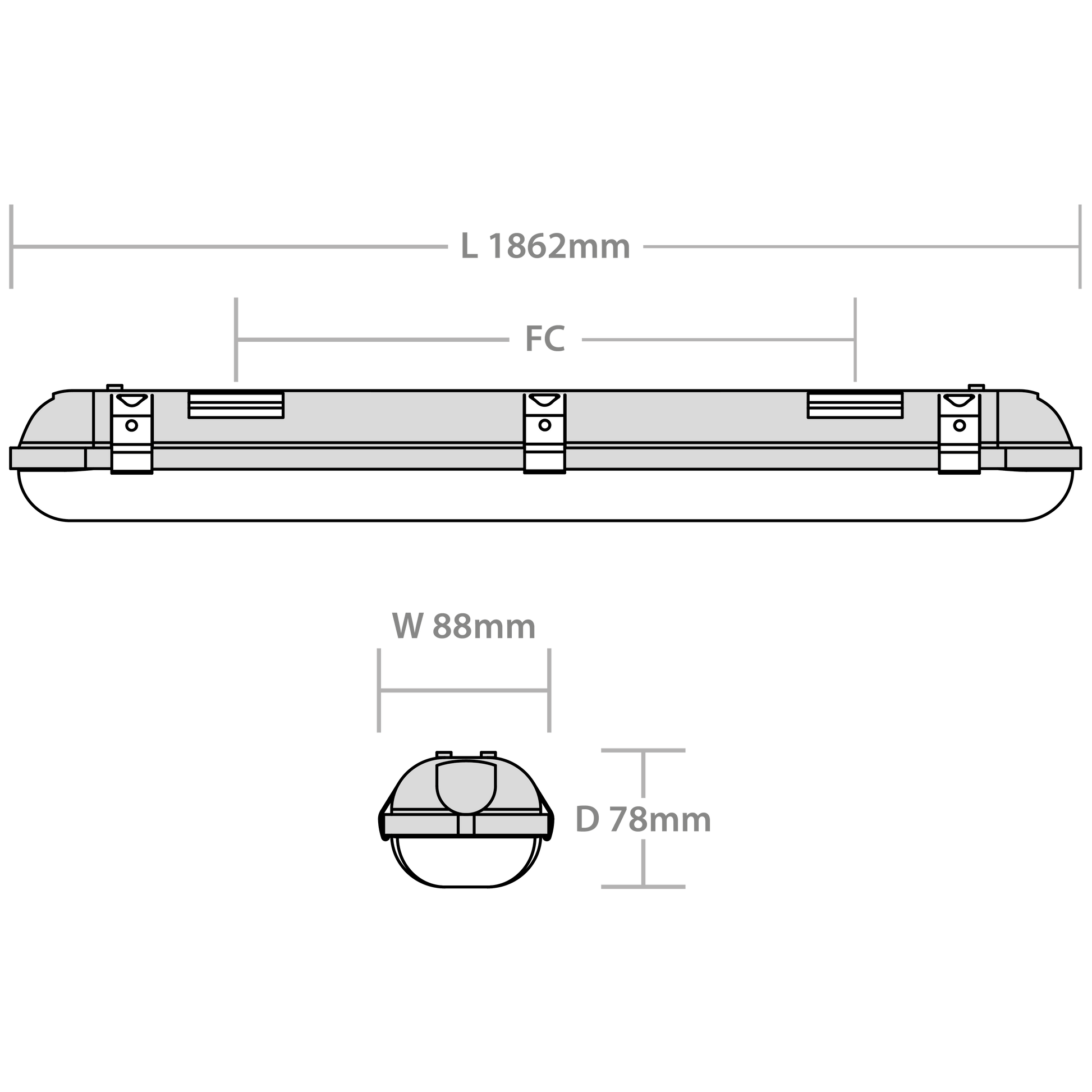 Red Arrow WGP640-E Weatherguard Plus 1800mm with 3HR Emergency
