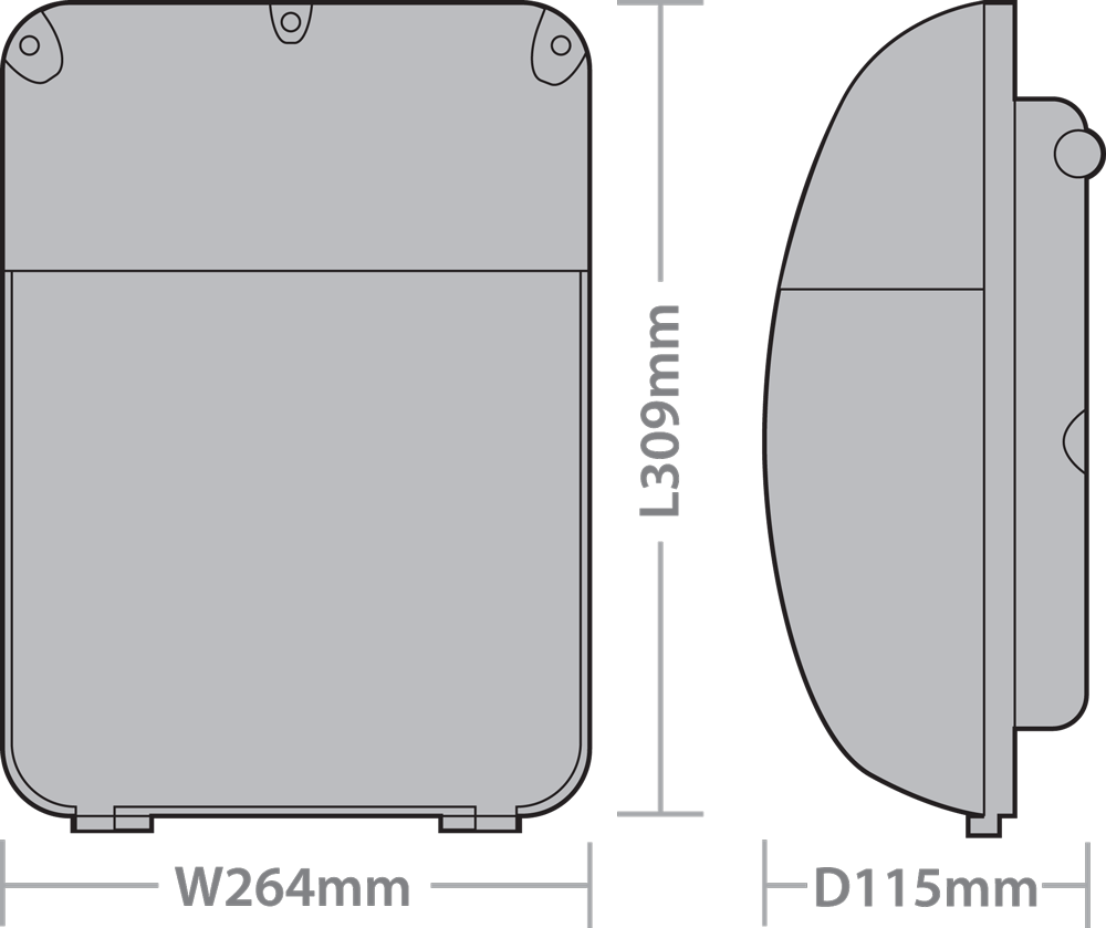 30W WPS Slimline Wallpack