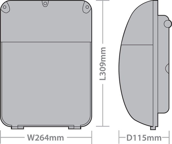 30W WPS Slimline Wallpack