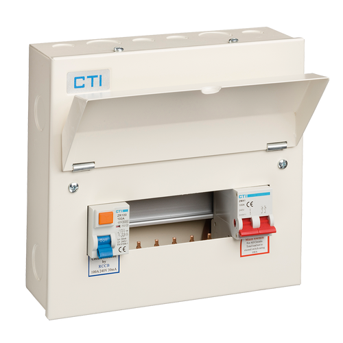 10 Way Consumer Unit with 100A Mains Isolator & 1 x 100A Type A RCD
