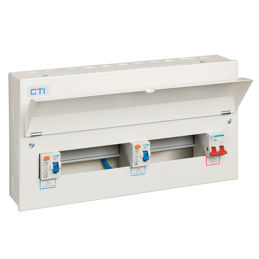 21 Way Consumer Unit with 100A Mains Isolator & 2 x 100A Type A RCD