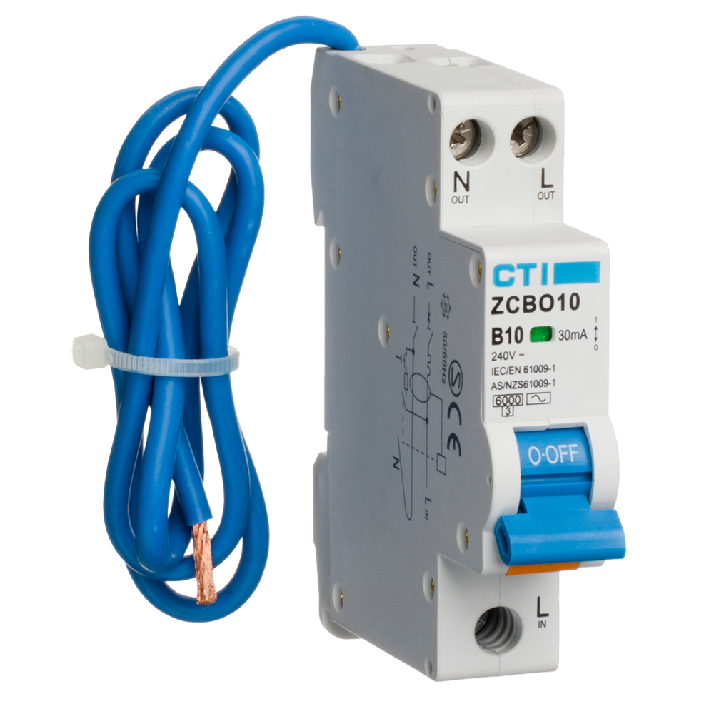 Red Arrow ZCBO10/M RCBO - 30mA Type AC